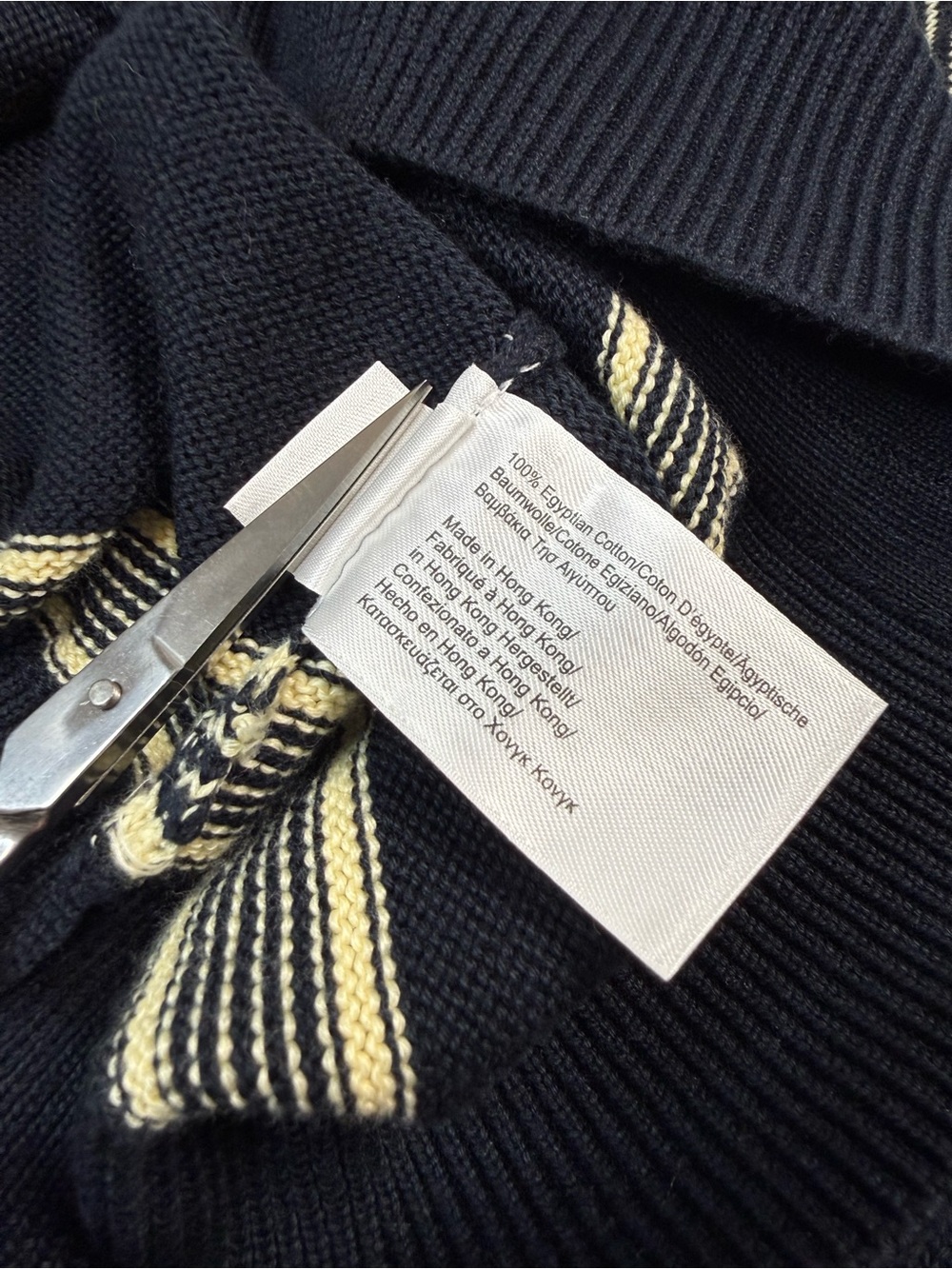 Brooks Brothers Men’s Striped Black Crewneck Zip Sweater Vest Medium - Picture 12 of 12